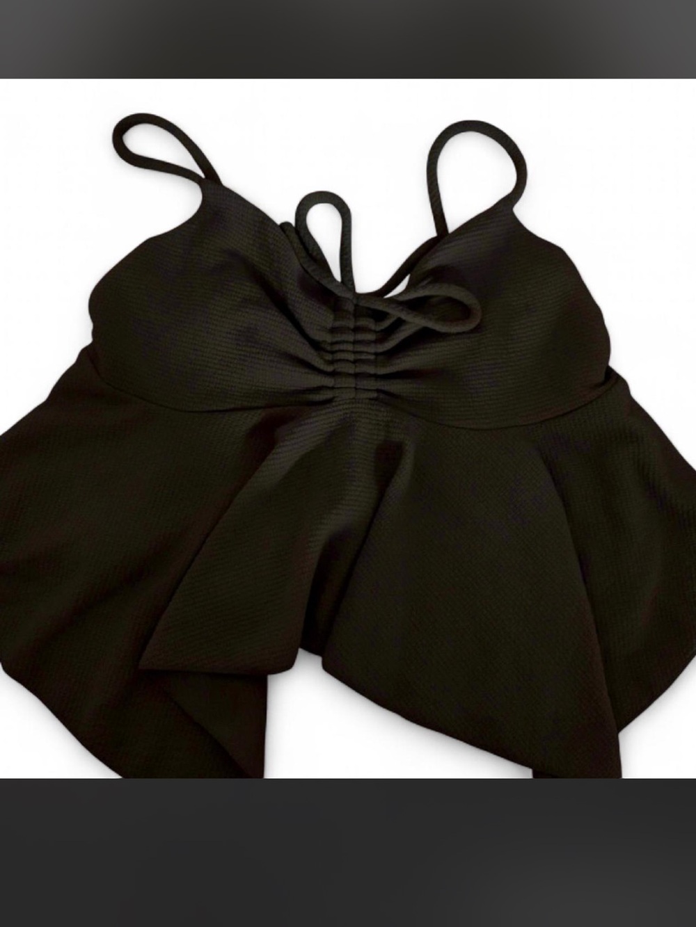 Black cami with tie front